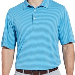 Walter Hagen Teal Stripe Golf Shirt Polo XL